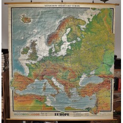 Europe: Wenschow Relief-Like Map (Large Pull Down Map)